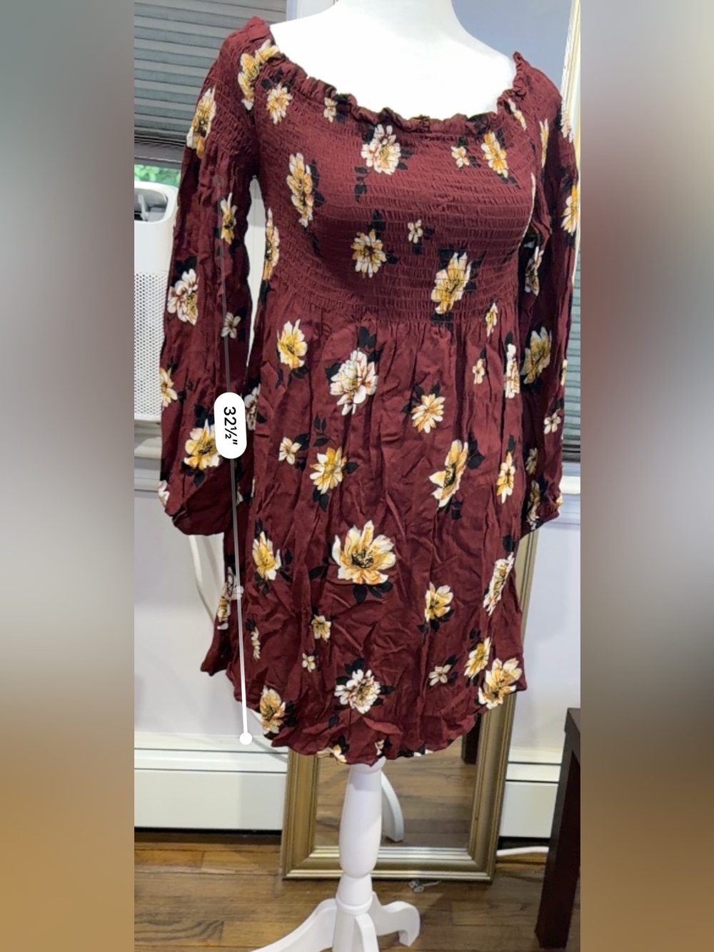 Xhilaration Burgundy Knit Top